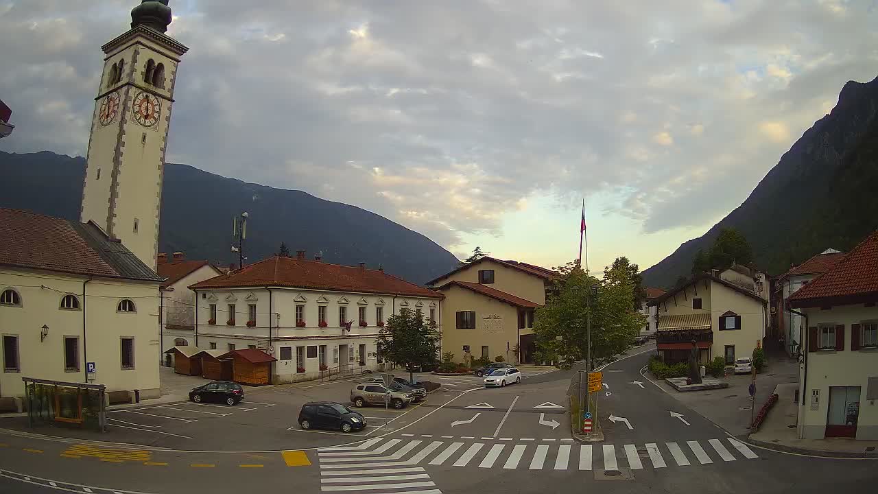 Live webcam Kobarid – Caporetto centro città – Valle dell’Isonzo – Slovenia