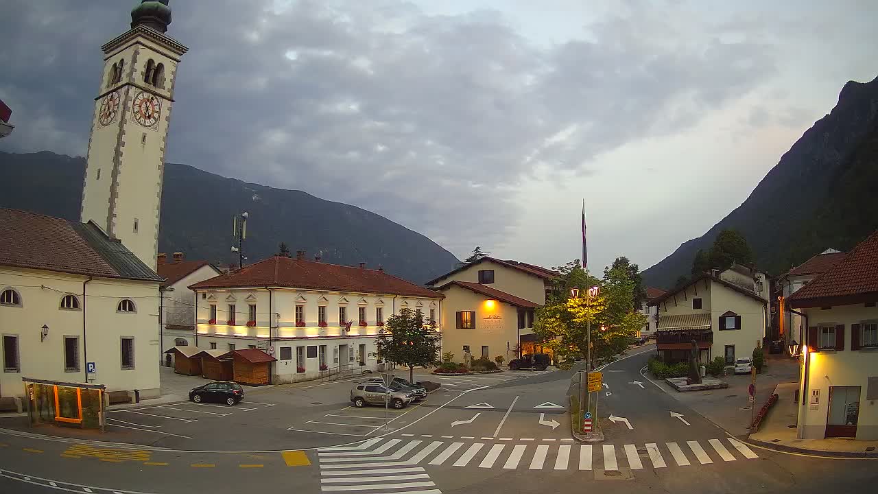 Live-Webcam Stadtzentrum von Kobarid – Soča-Tal – Slowenien
