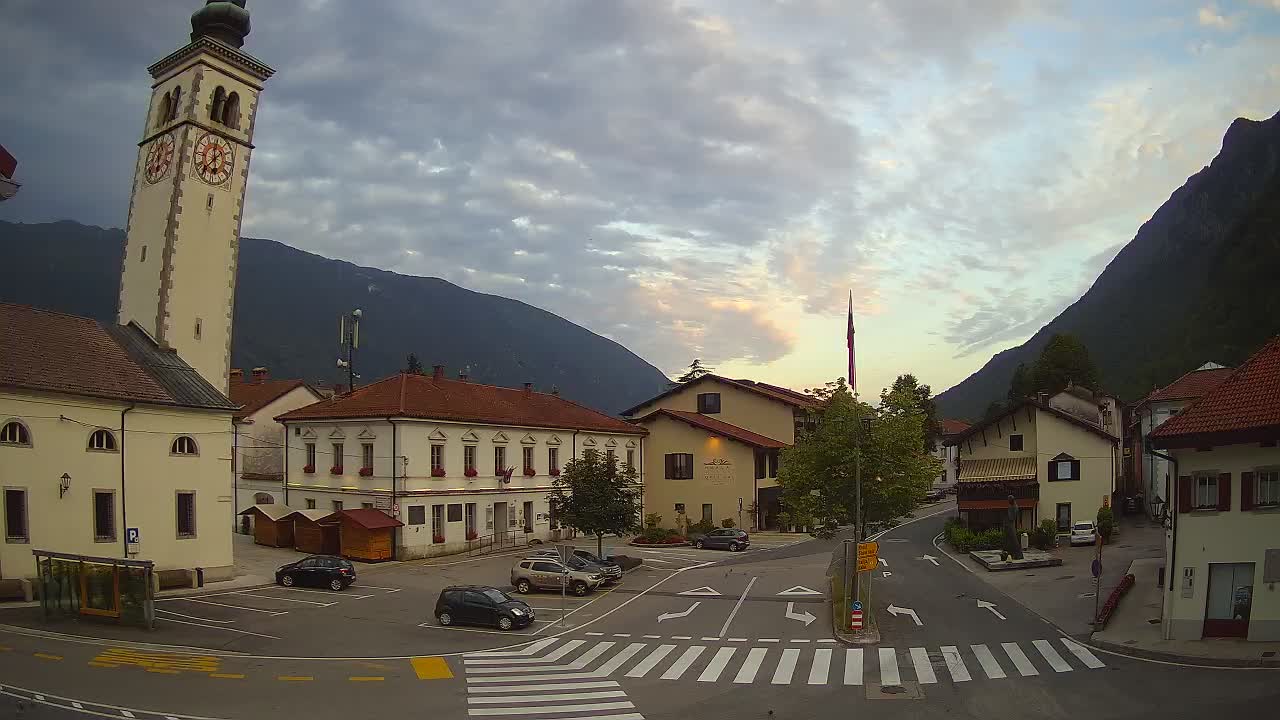Live-Webcam Stadtzentrum von Kobarid – Soča-Tal – Slowenien