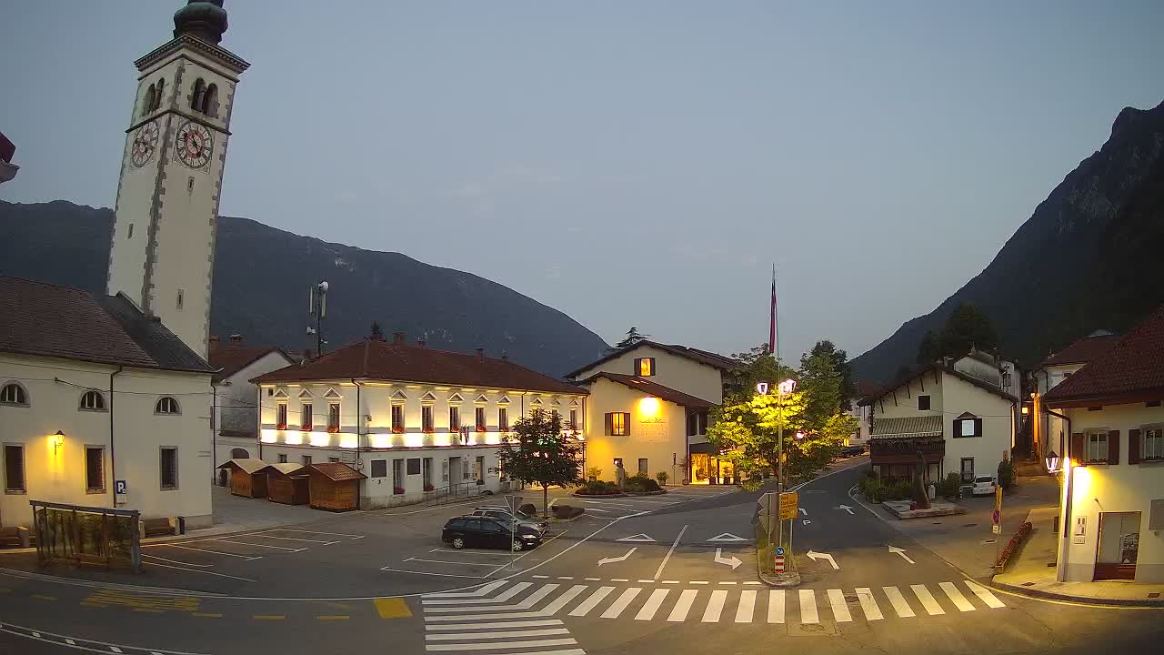 Live webcam Kobarid – Caporetto centro città – Valle dell’Isonzo – Slovenia