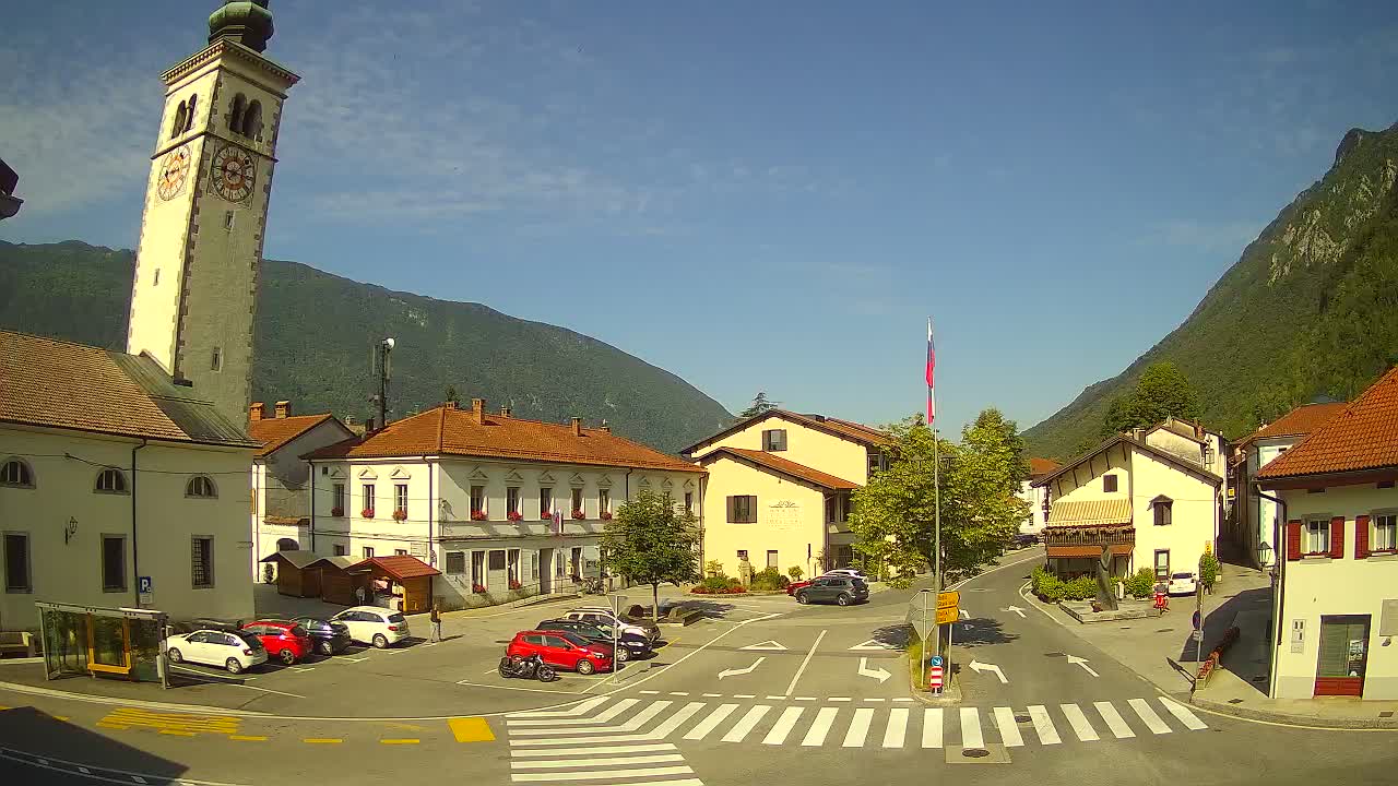 Live-Webcam Stadtzentrum von Kobarid – Soča-Tal – Slowenien