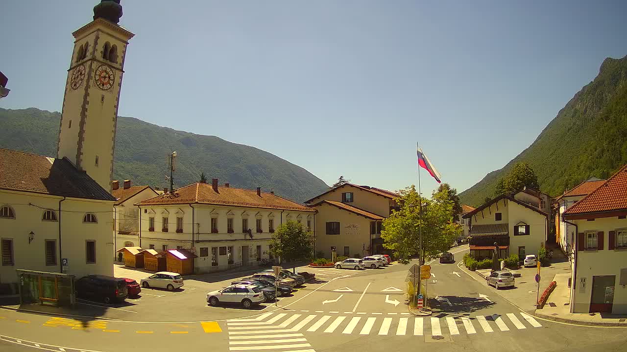 Webcam en direct du centre-ville de Kobarid – Vallée de la Soča – Slovénie