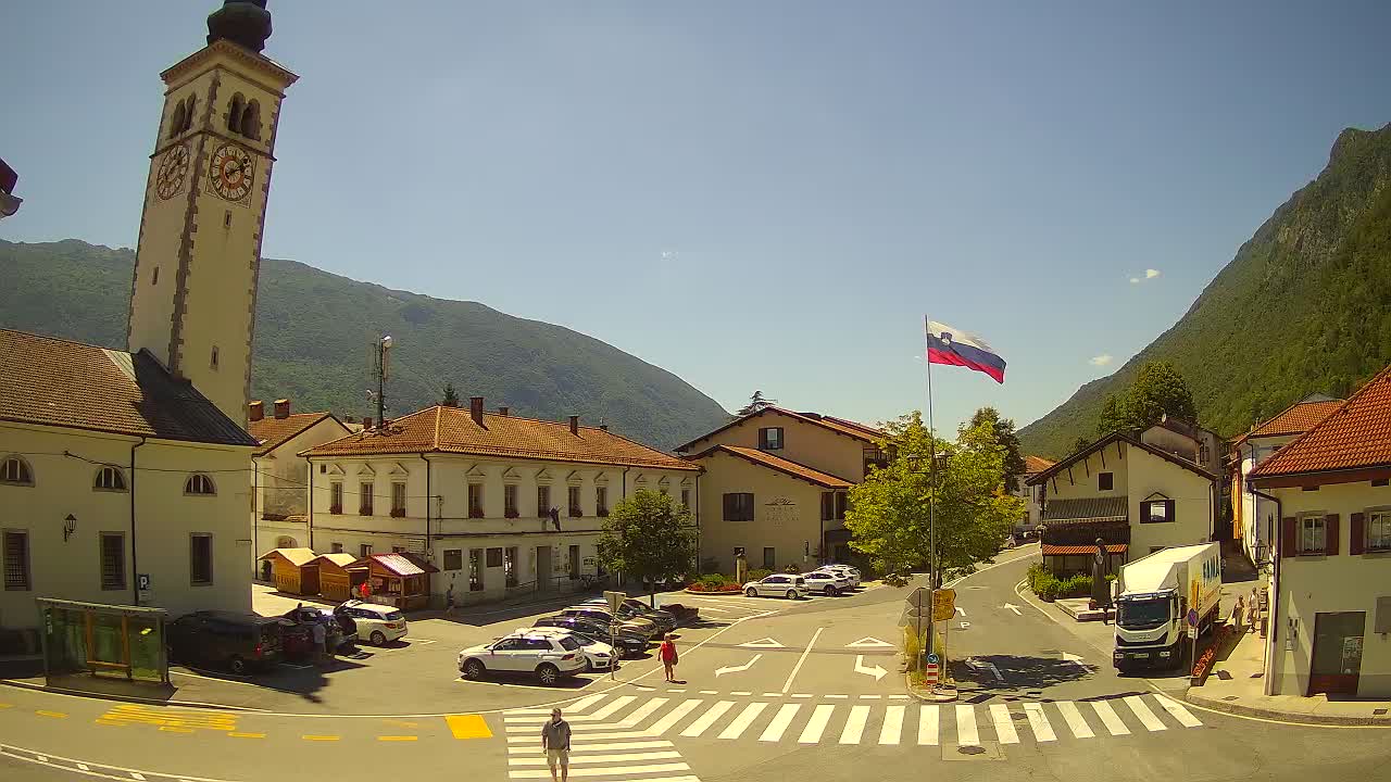 Webcam en direct du centre-ville de Kobarid – Vallée de la Soča – Slovénie