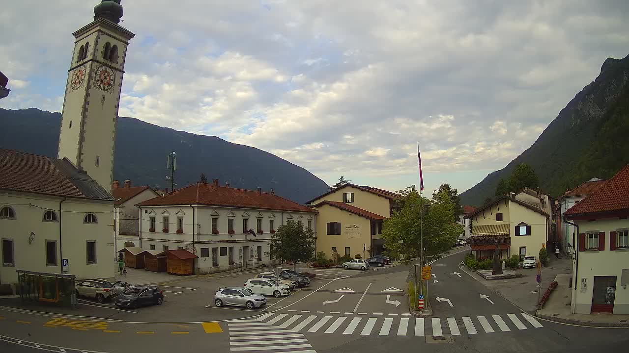 Live webcam Kobarid – Caporetto centro città – Valle dell’Isonzo – Slovenia
