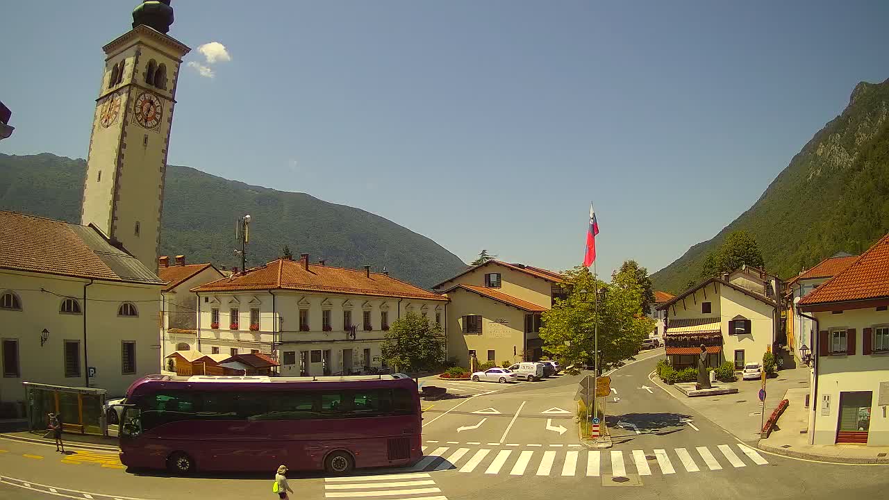 Live-Webcam Stadtzentrum von Kobarid – Soča-Tal – Slowenien