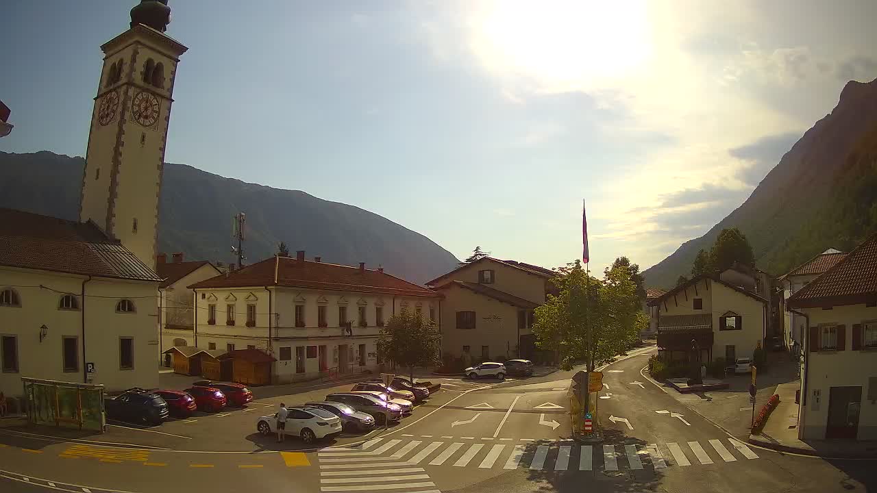 Live-Webcam Stadtzentrum von Kobarid – Soča-Tal – Slowenien