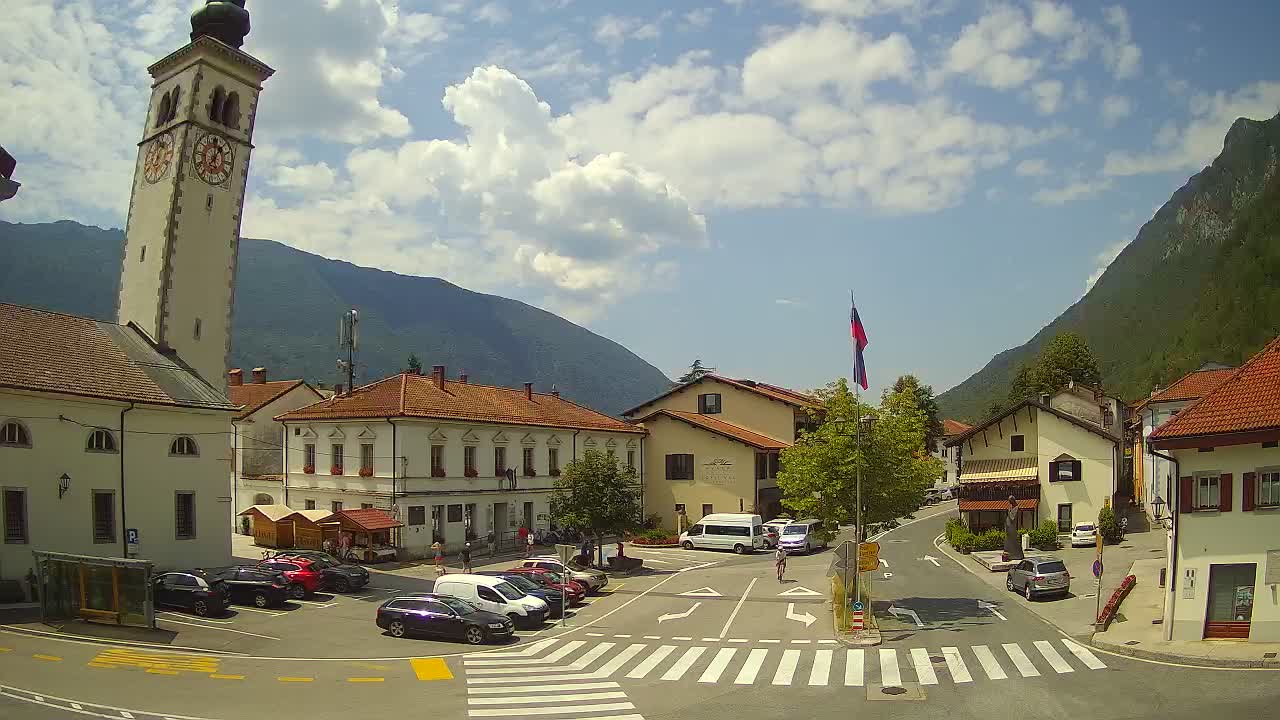 Live-Webcam Stadtzentrum von Kobarid – Soča-Tal – Slowenien