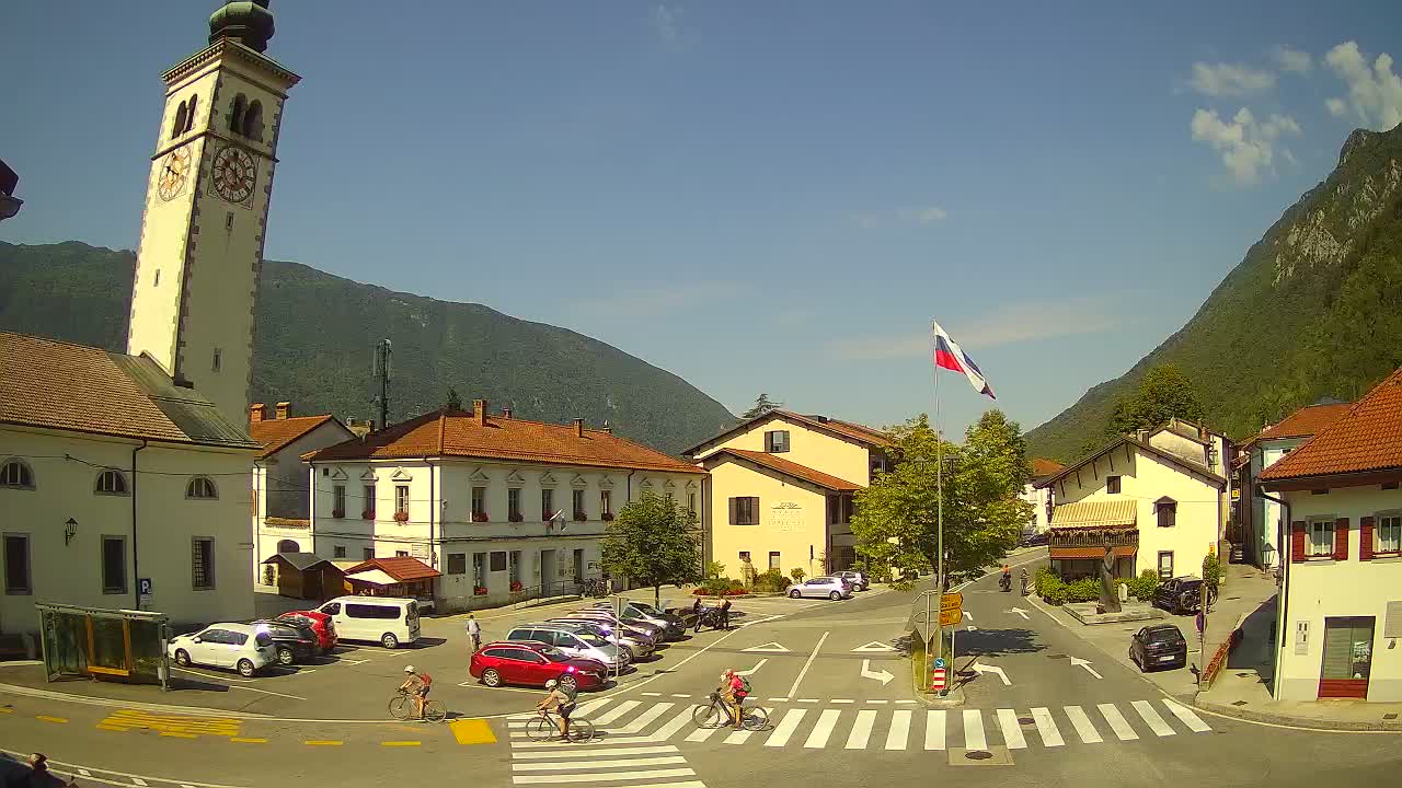 Live webcam Kobarid – Caporetto centro città – Valle dell’Isonzo – Slovenia