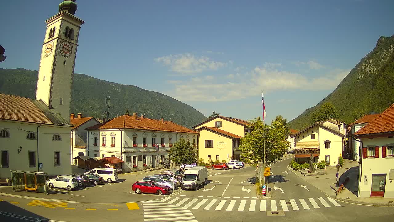 Webcam en direct du centre-ville de Kobarid – Vallée de la Soča – Slovénie
