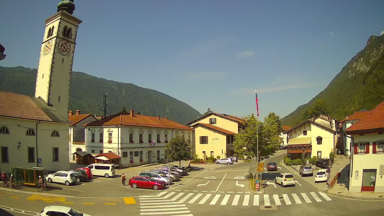 Live-Webcam Stadtzentrum von Kobarid – Soča-Tal – Slowenien