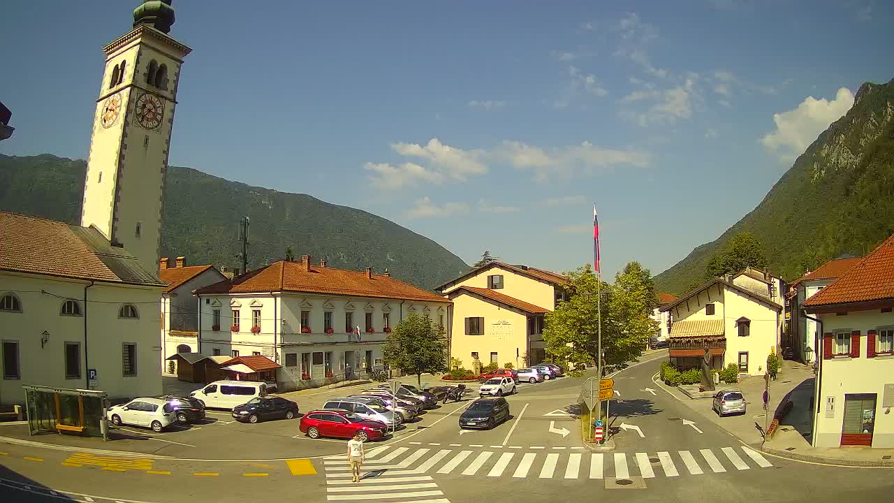 Live webcam Kobarid – Caporetto centro città – Valle dell’Isonzo – Slovenia