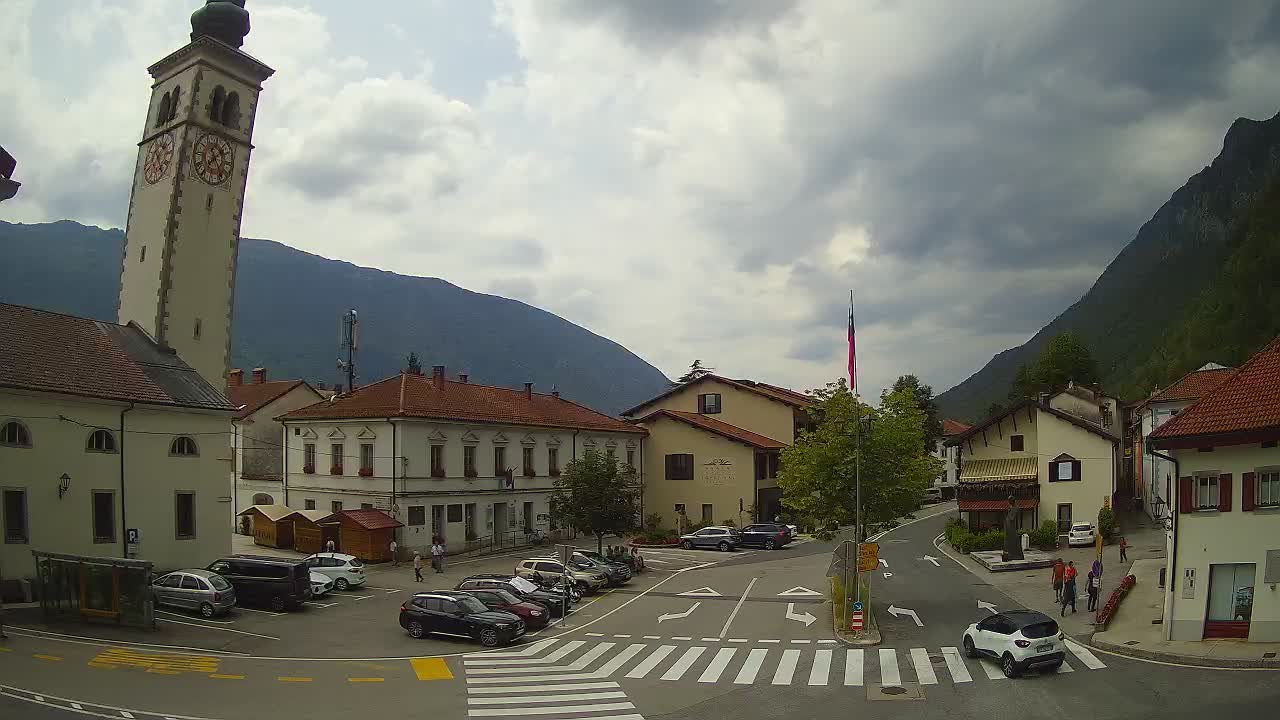 Live webcam Kobarid – Caporetto centro città – Valle dell’Isonzo – Slovenia
