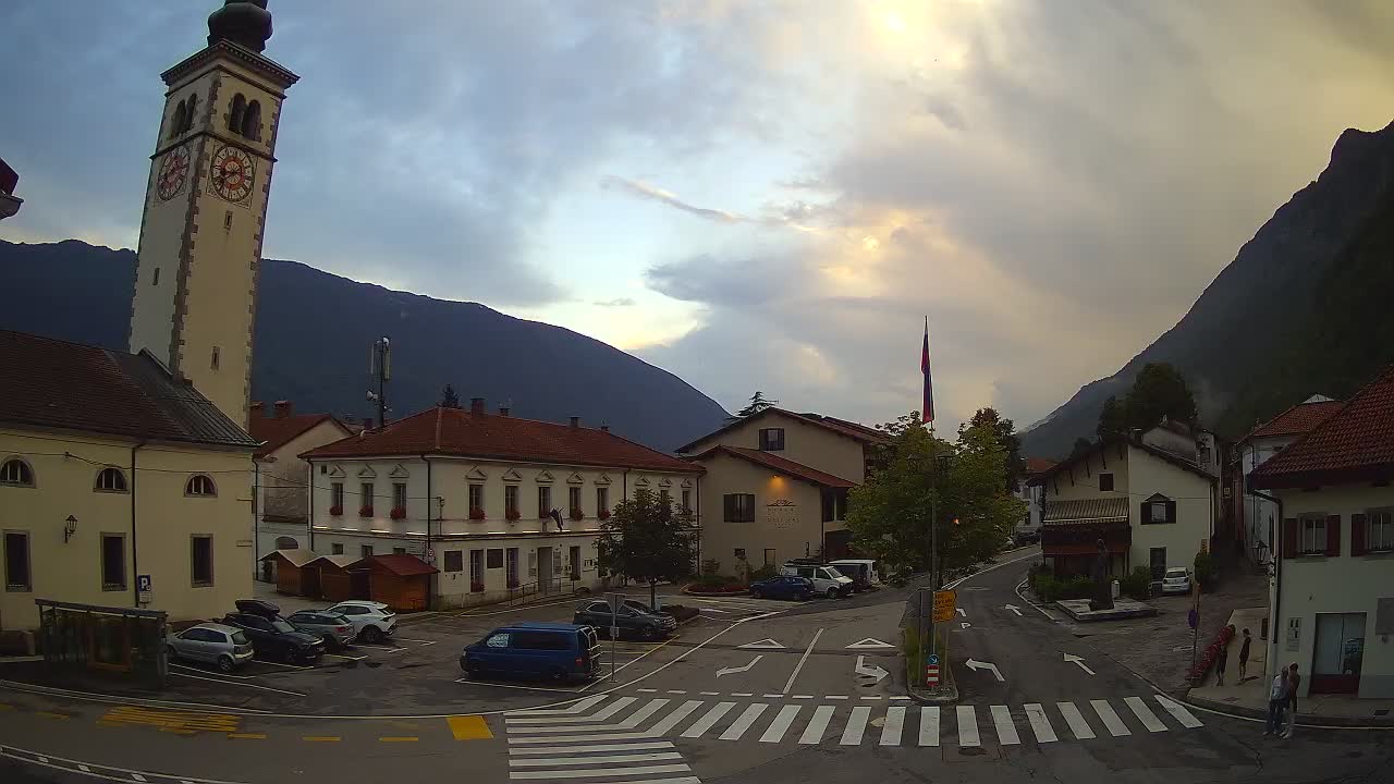 Live-Webcam Stadtzentrum von Kobarid – Soča-Tal – Slowenien