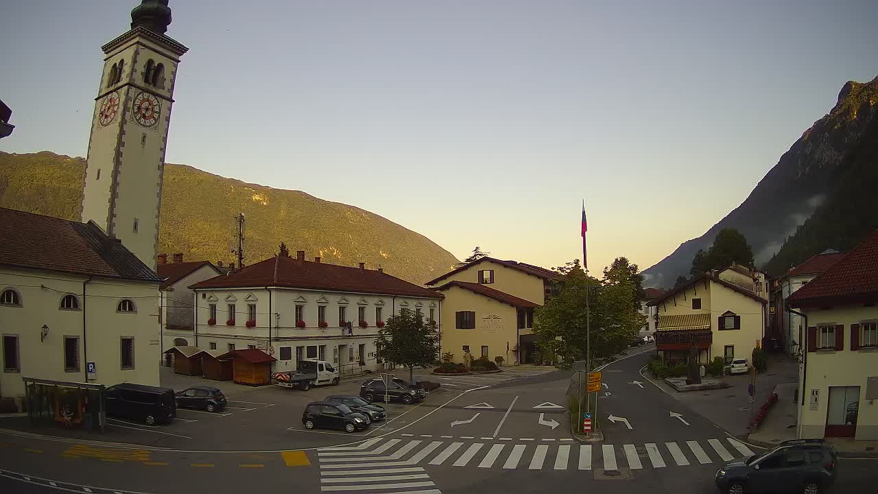 Live-Webcam Stadtzentrum von Kobarid – Soča-Tal – Slowenien