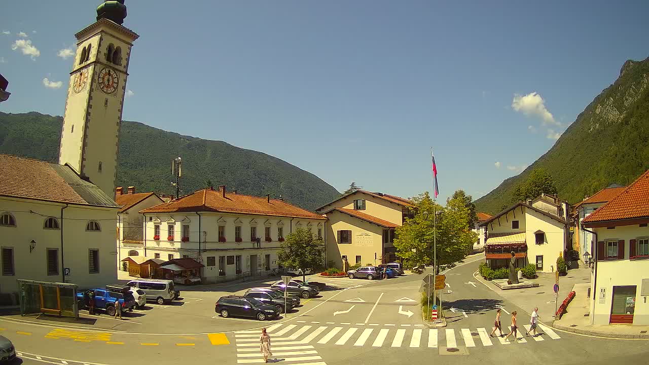 Live-Webcam Stadtzentrum von Kobarid – Soča-Tal – Slowenien