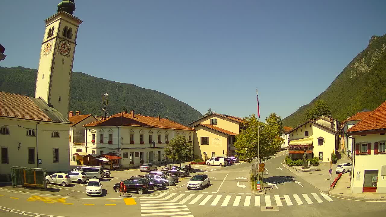 Webcam en direct du centre-ville de Kobarid – Vallée de la Soča – Slovénie