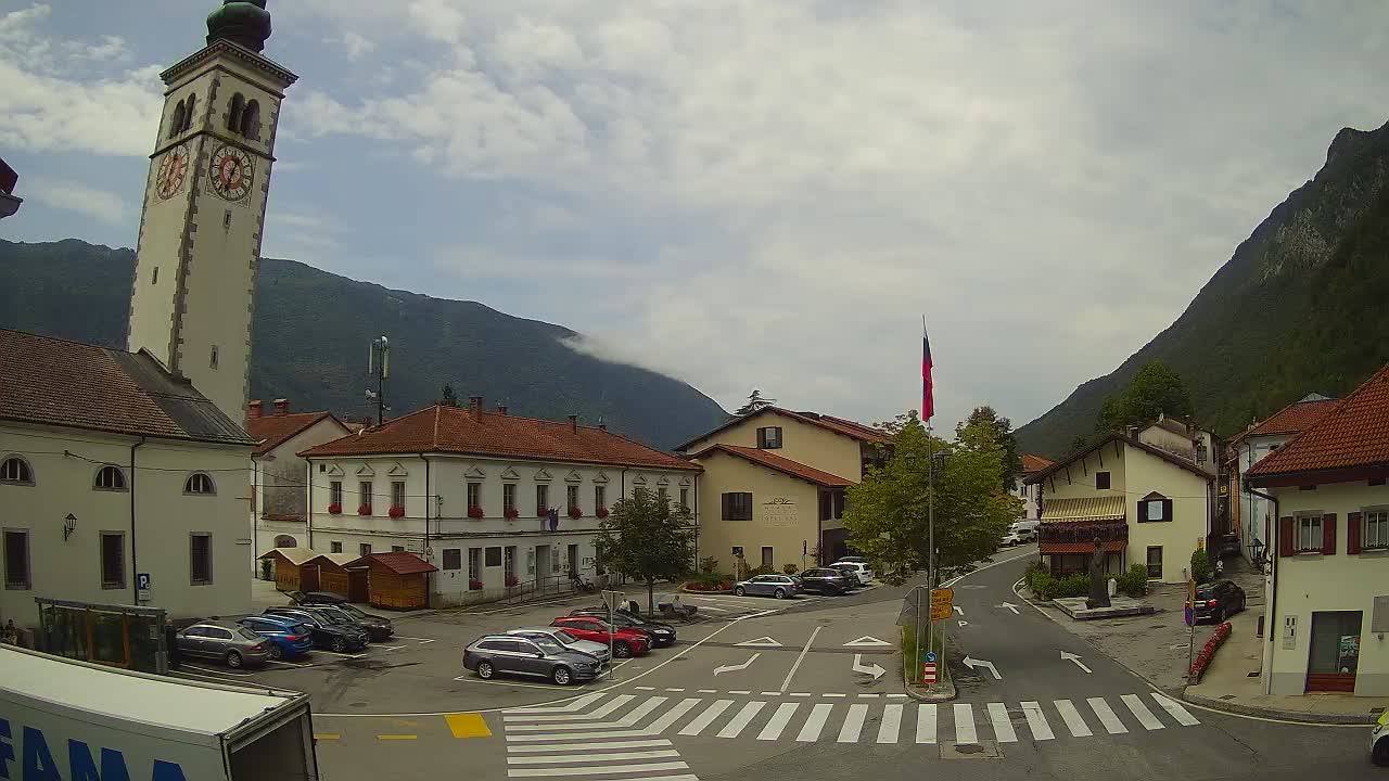 Live-Webcam Stadtzentrum von Kobarid – Soča-Tal – Slowenien