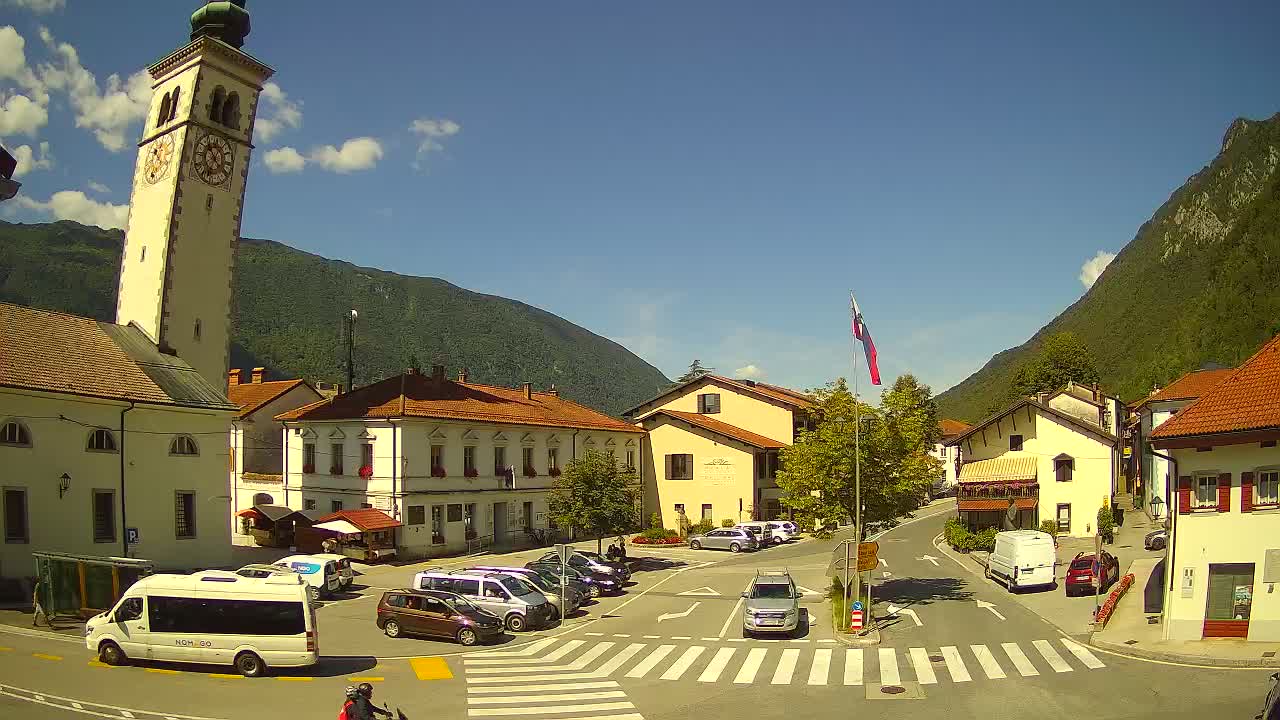 Live webcam Kobarid – Caporetto centro città – Valle dell’Isonzo – Slovenia