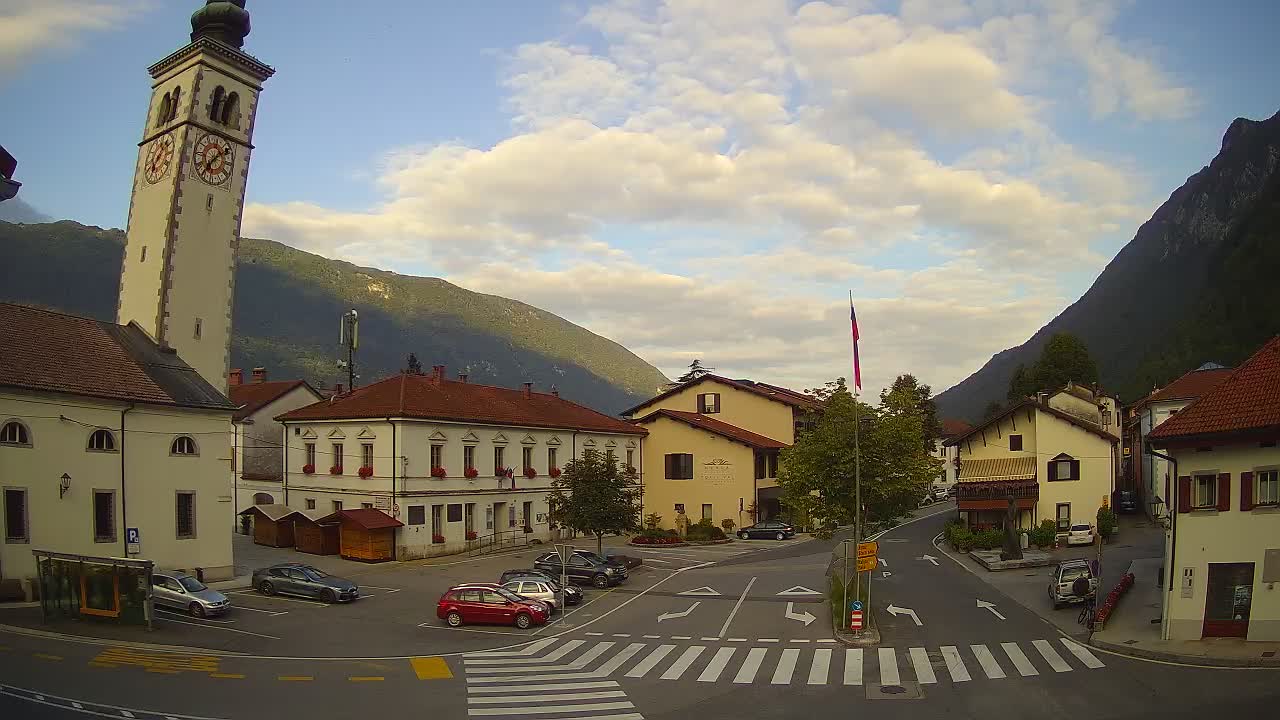Webcam en direct du centre-ville de Kobarid – Vallée de la Soča – Slovénie