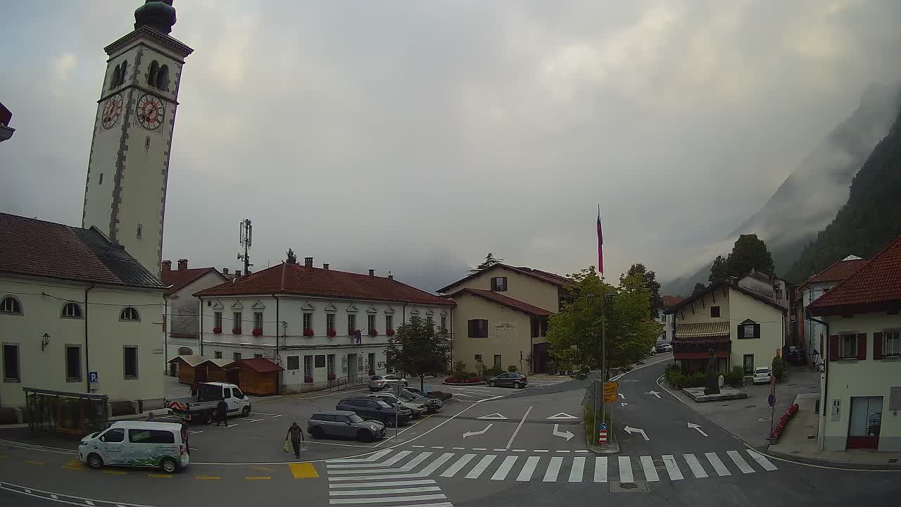 Live-Webcam Stadtzentrum von Kobarid – Soča-Tal – Slowenien