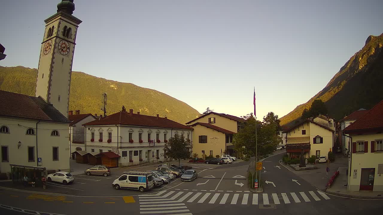 Live-Webcam Stadtzentrum von Kobarid – Soča-Tal – Slowenien