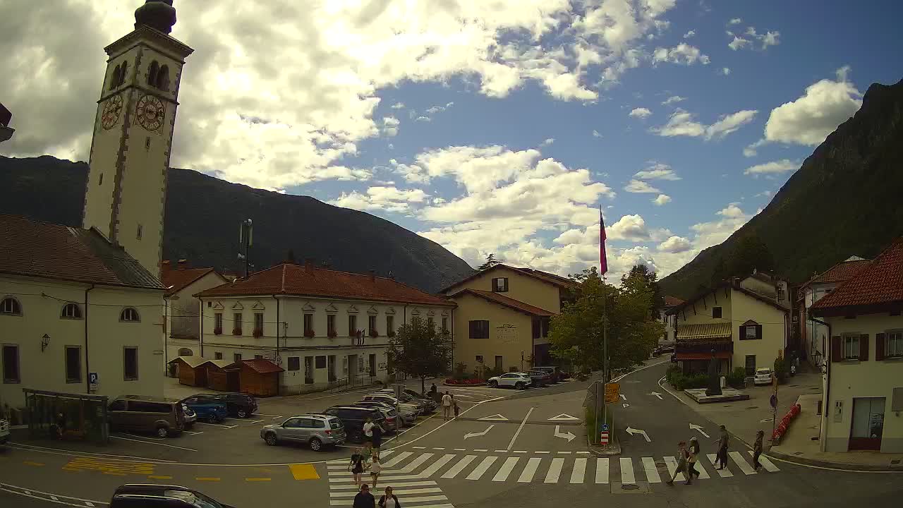 Live-Webcam Stadtzentrum von Kobarid – Soča-Tal – Slowenien