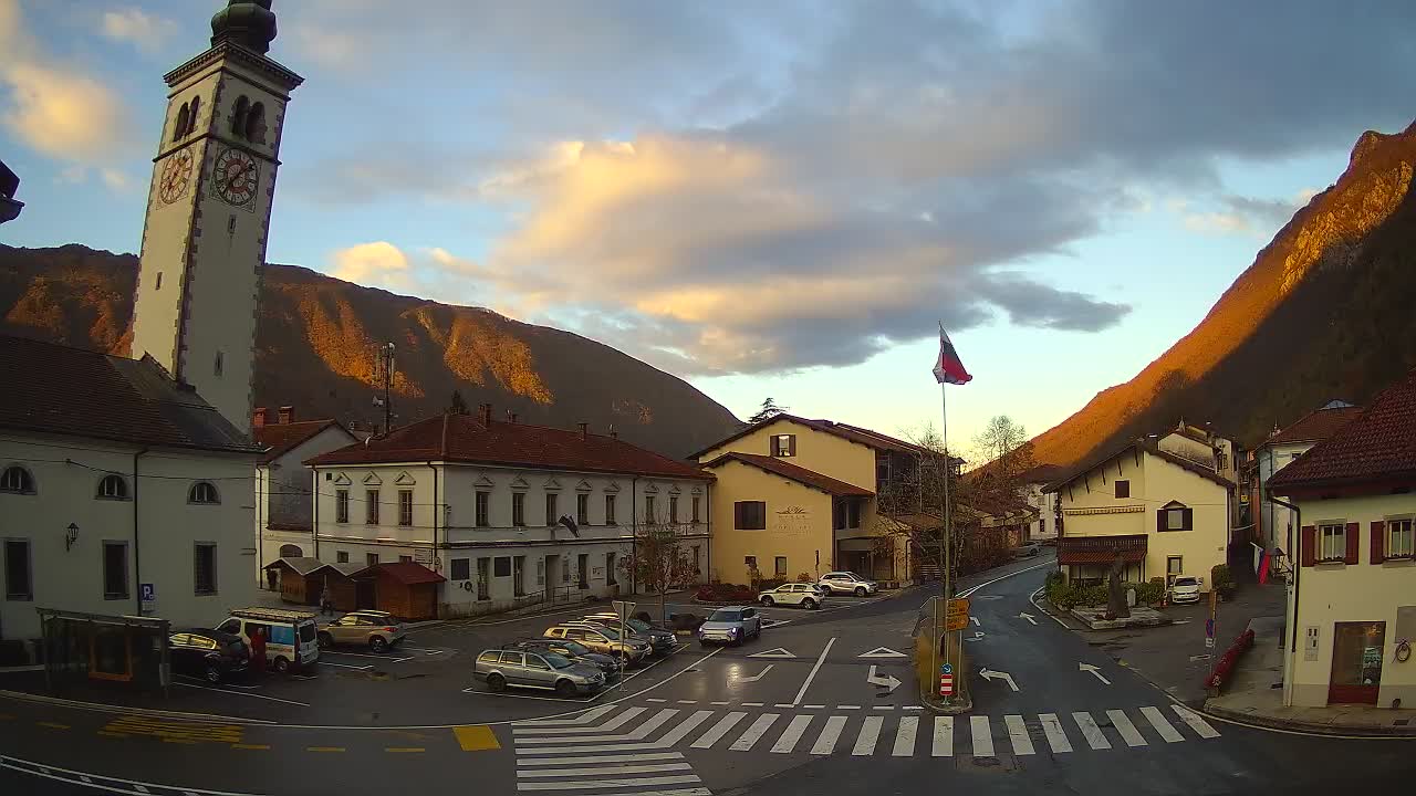 Live webcam Kobarid – Caporetto centro città – Valle dell’Isonzo – Slovenia