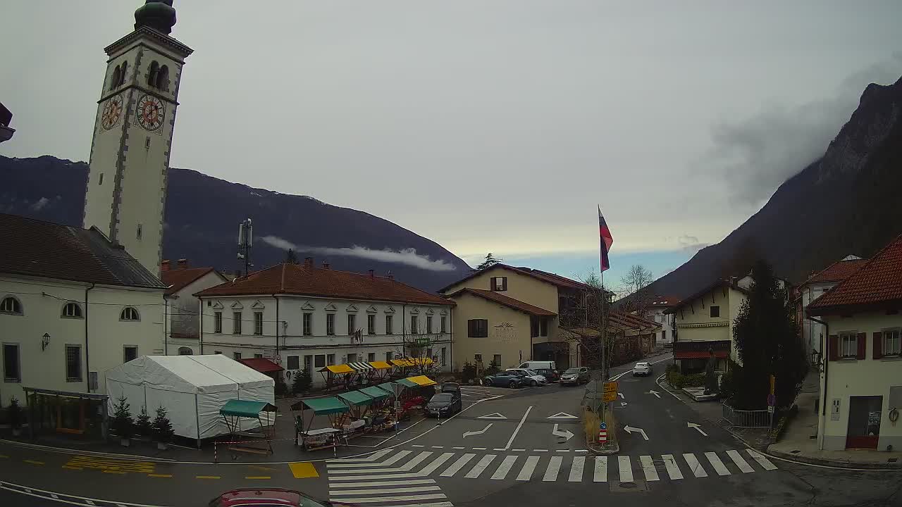 Live-Webcam Stadtzentrum von Kobarid – Soča-Tal – Slowenien