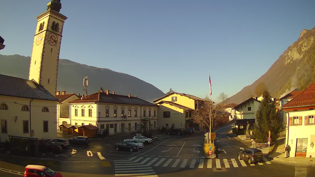 Live-Webcam Stadtzentrum von Kobarid – Soča-Tal – Slowenien