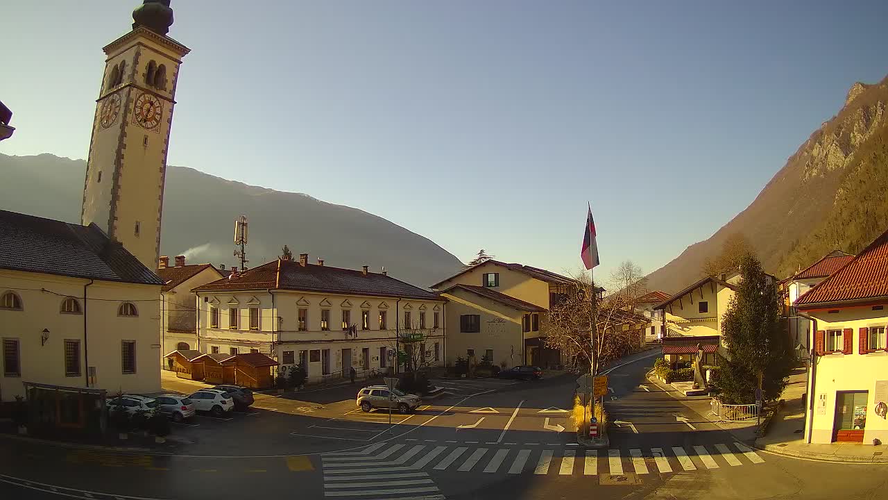 Live webcam Kobarid – Caporetto centro città – Valle dell’Isonzo – Slovenia