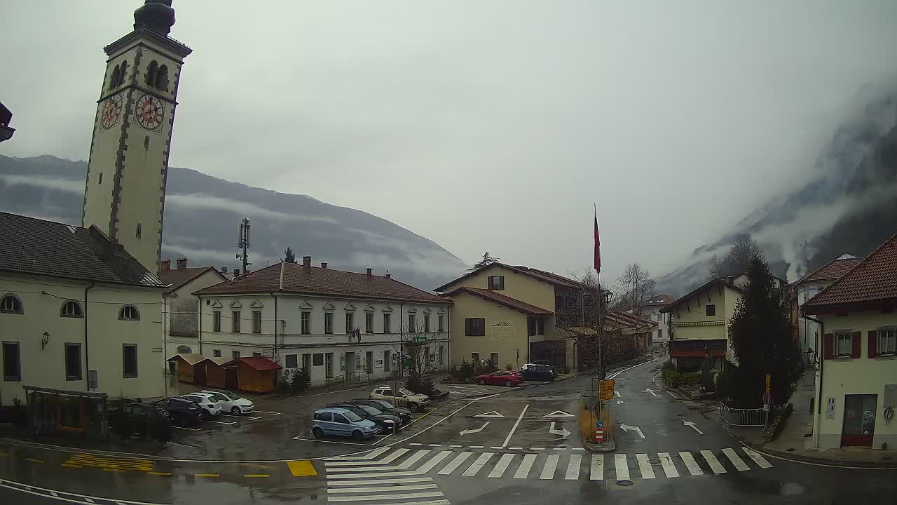 Live-Webcam Stadtzentrum von Kobarid – Soča-Tal – Slowenien