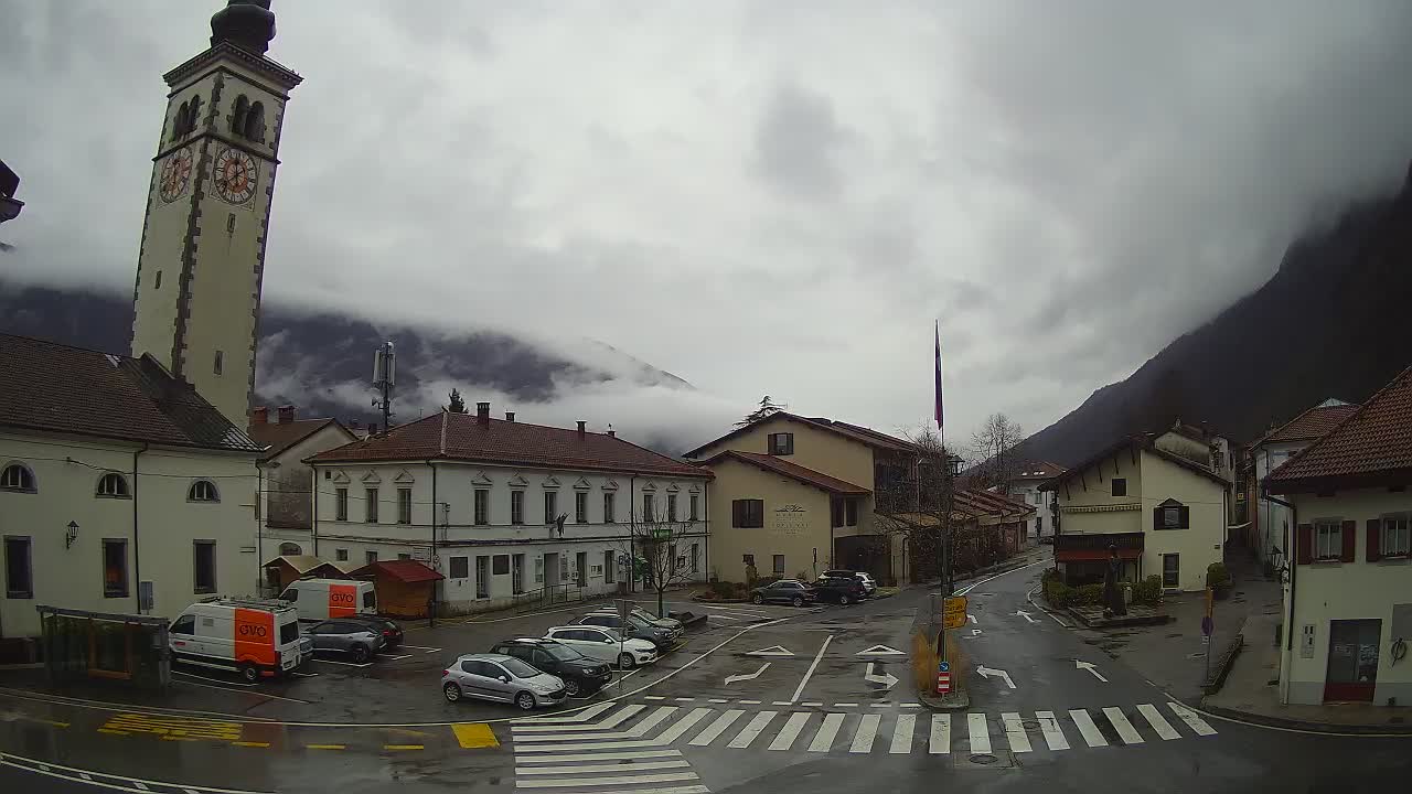 Webcam en direct du centre-ville de Kobarid – Vallée de la Soča – Slovénie