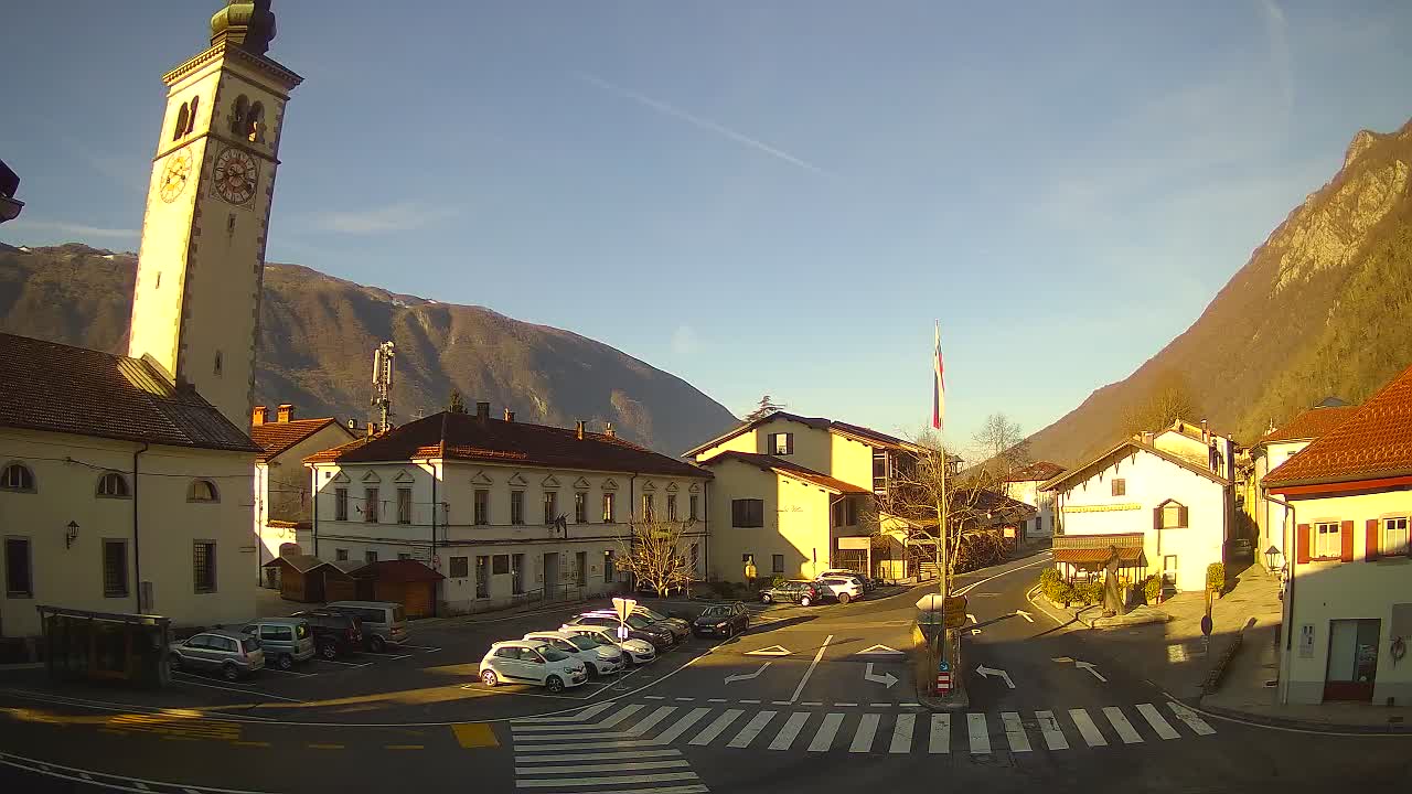 Live webcam Kobarid – Caporetto centro città – Valle dell’Isonzo – Slovenia