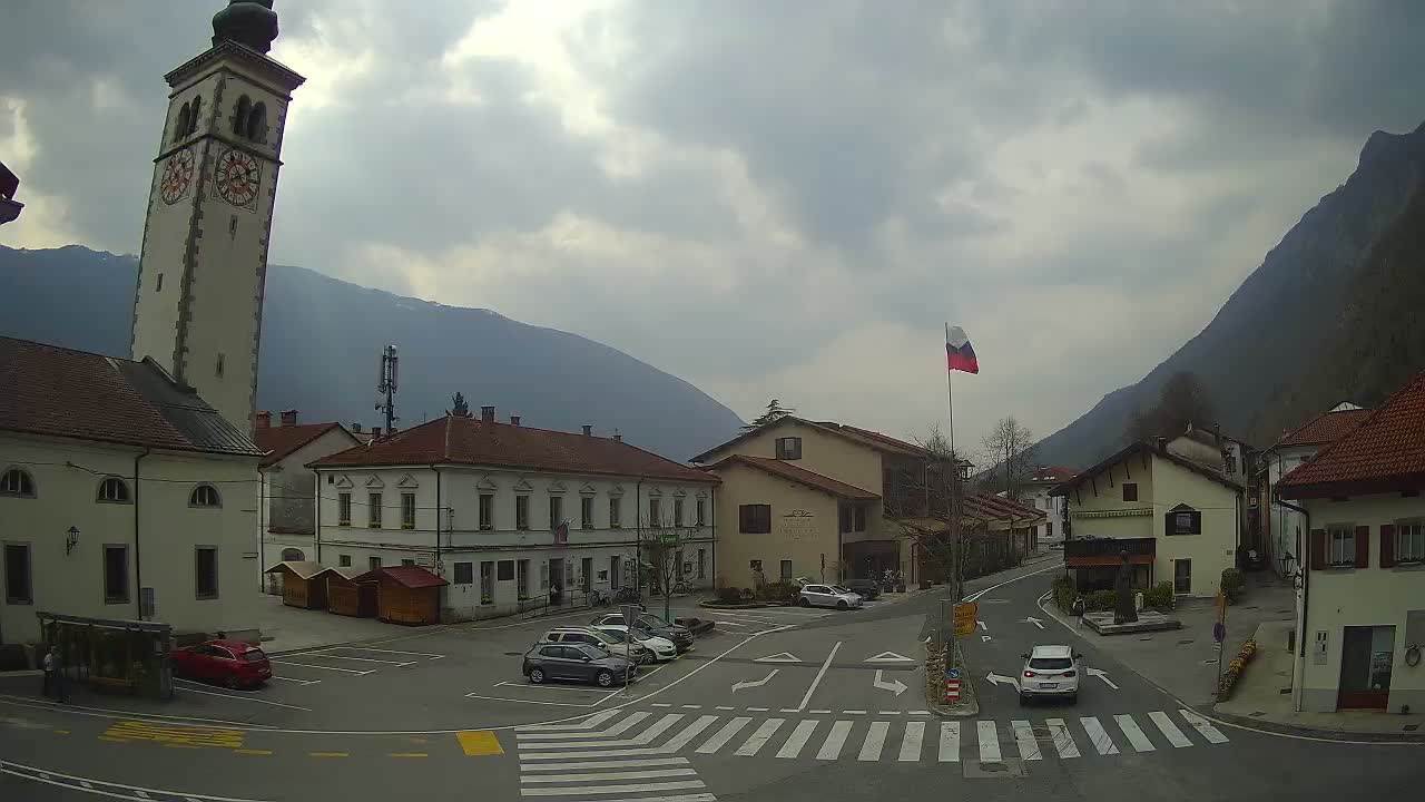Live webcam Kobarid – Caporetto centro città – Valle dell’Isonzo – Slovenia