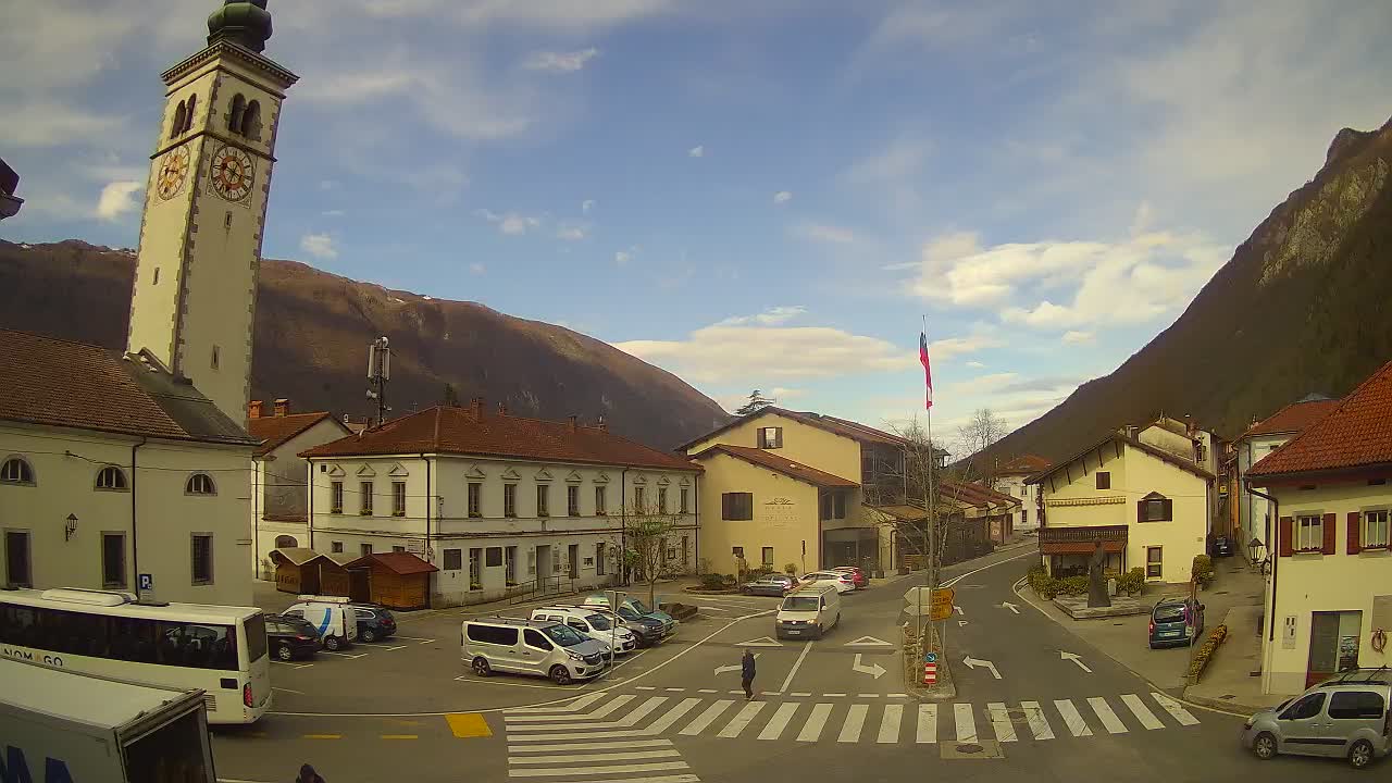 Live webcam Kobarid – Caporetto centro città – Valle dell’Isonzo – Slovenia