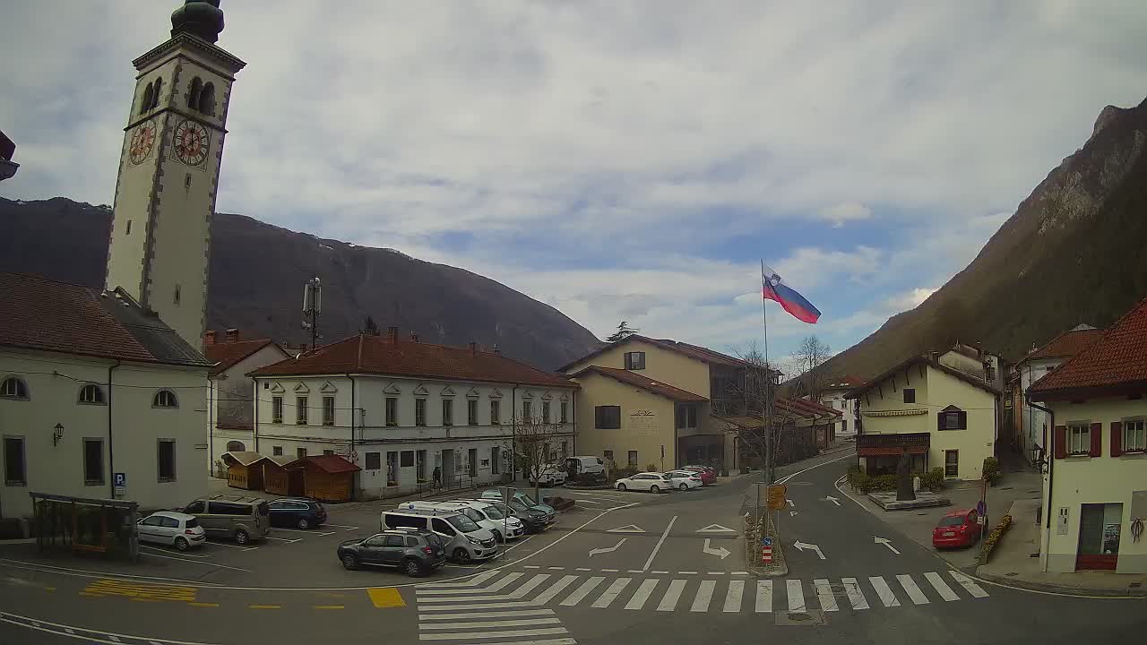 Live-Webcam Stadtzentrum von Kobarid – Soča-Tal – Slowenien
