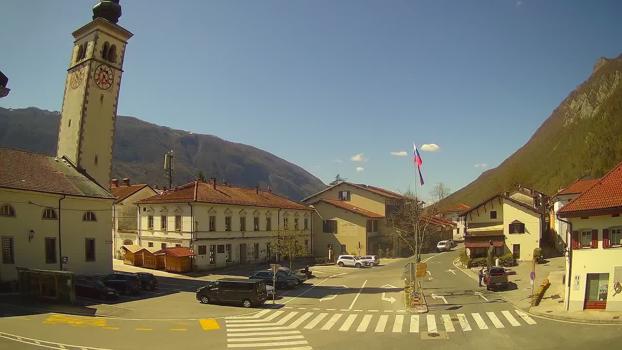 Live webcam Kobarid – Caporetto centro città – Valle dell’Isonzo – Slovenia