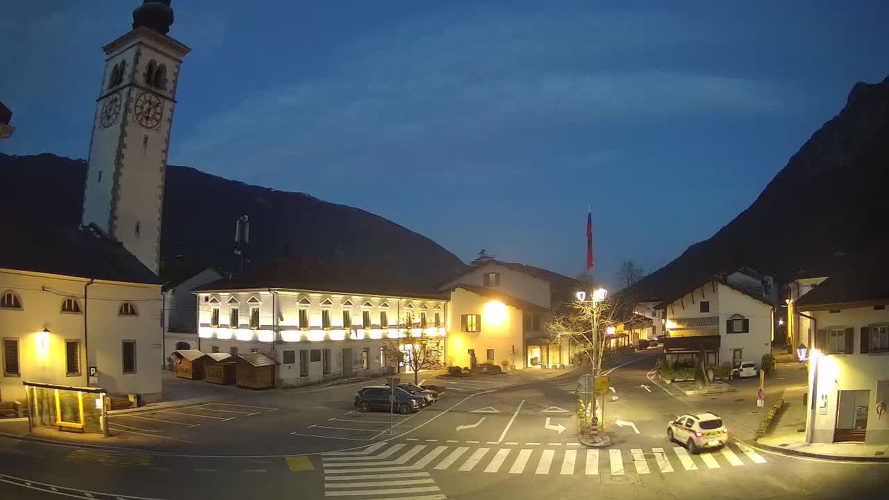 Live webcam Kobarid – Caporetto centro città – Valle dell’Isonzo – Slovenia