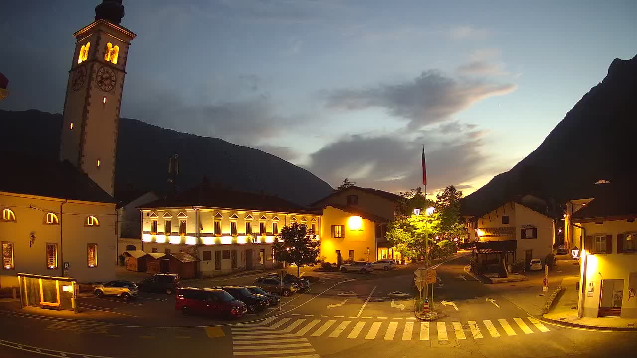 Cámara web en vivo Centro de la ciudad de Kobarid – Valle de Soča – Eslovenia