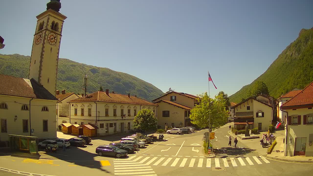 Live webcam Kobarid – Caporetto centro città – Valle dell’Isonzo – Slovenia