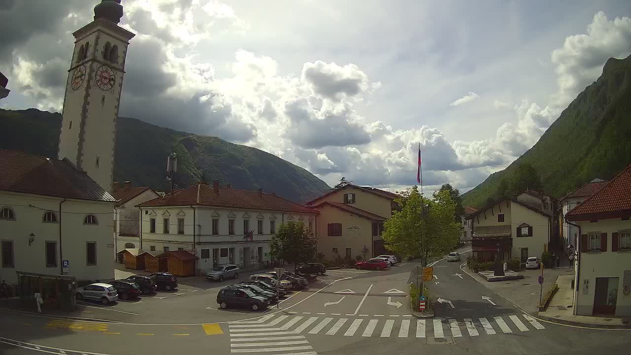 Live webcam Kobarid – Caporetto centro città – Valle dell’Isonzo – Slovenia