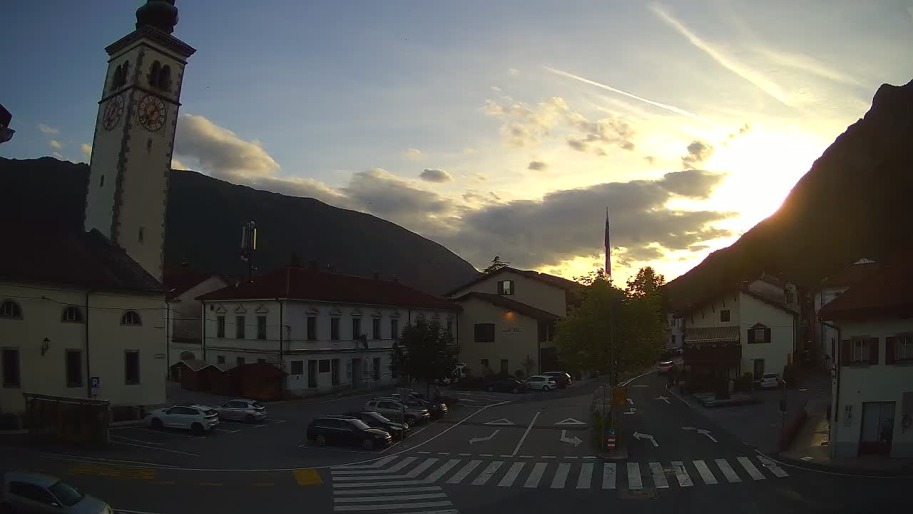 Live-Webcam Stadtzentrum von Kobarid – Soča-Tal – Slowenien