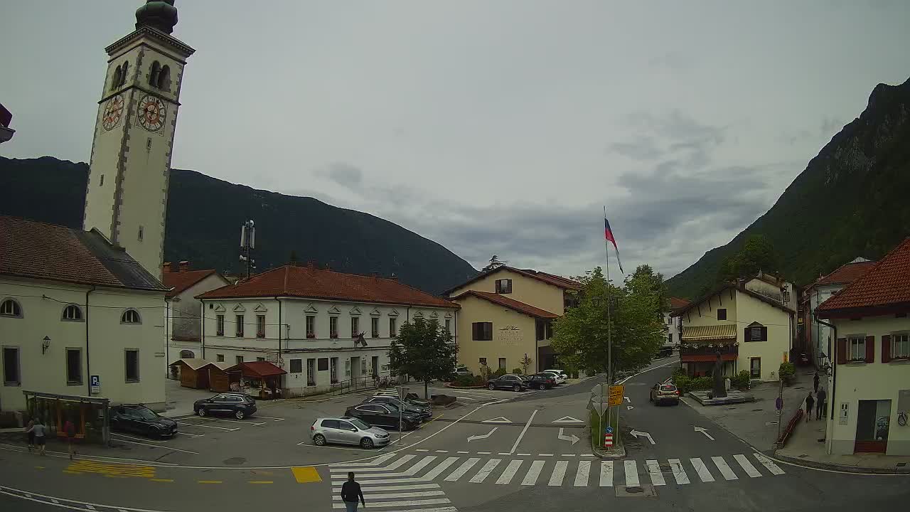 Live-Webcam Stadtzentrum von Kobarid – Soča-Tal – Slowenien