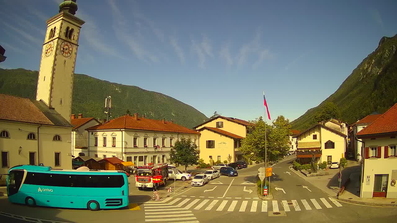 Webcam en direct du centre-ville de Kobarid – Vallée de la Soča – Slovénie