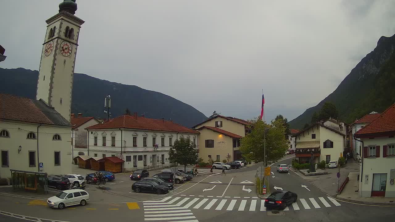 Spletna kamera Kobarid center mesta – dolina Soče – Slovenija