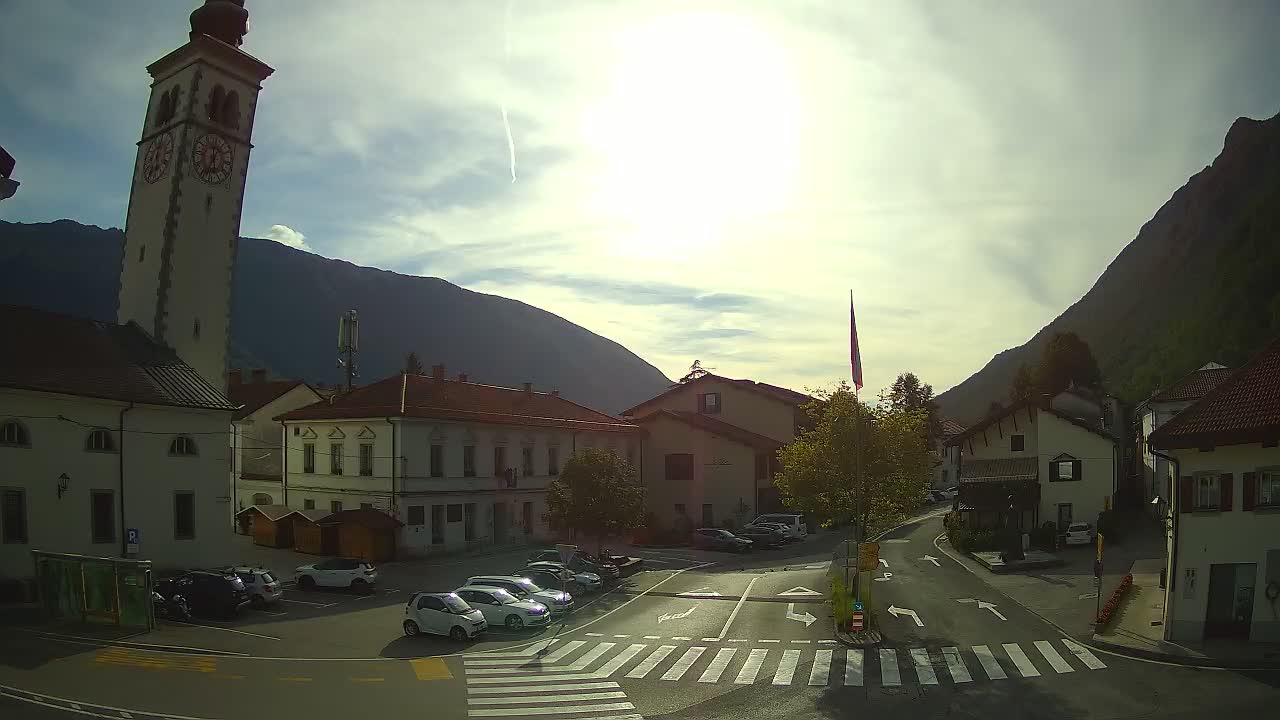 Webcam en direct du centre-ville de Kobarid – Vallée de la Soča – Slovénie