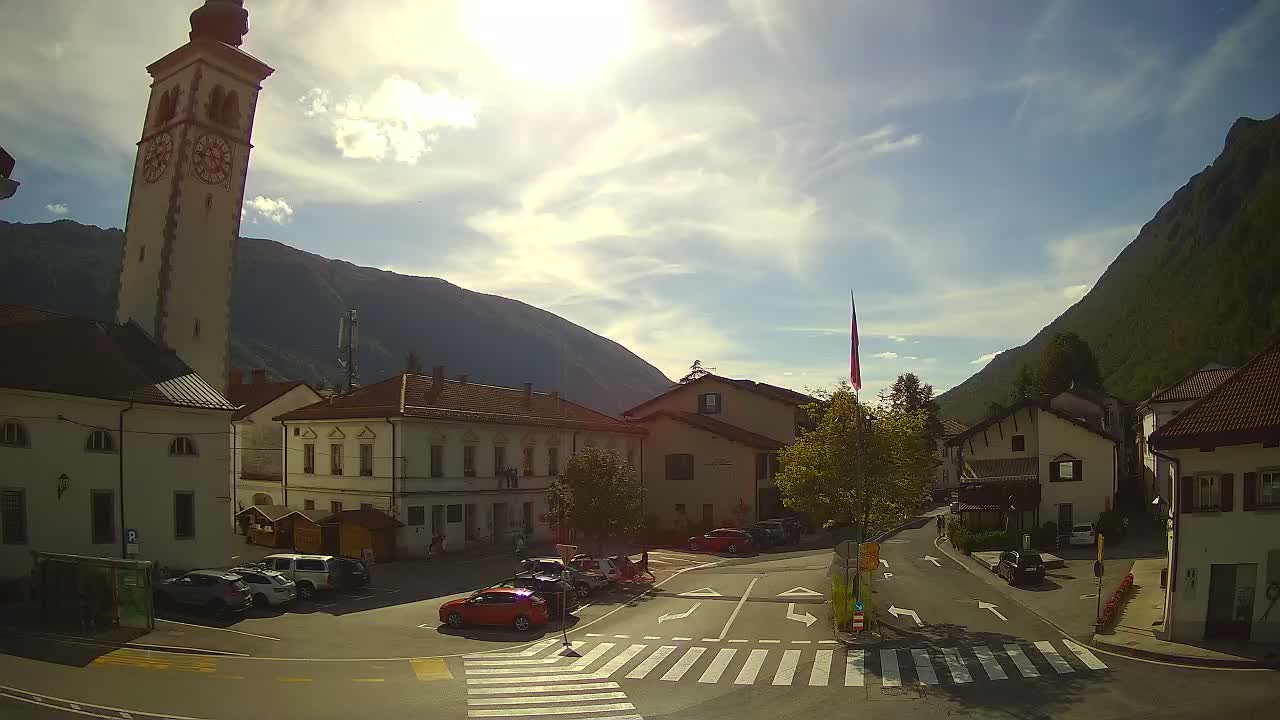 Live webcam Kobarid – Caporetto centro città – Valle dell’Isonzo – Slovenia