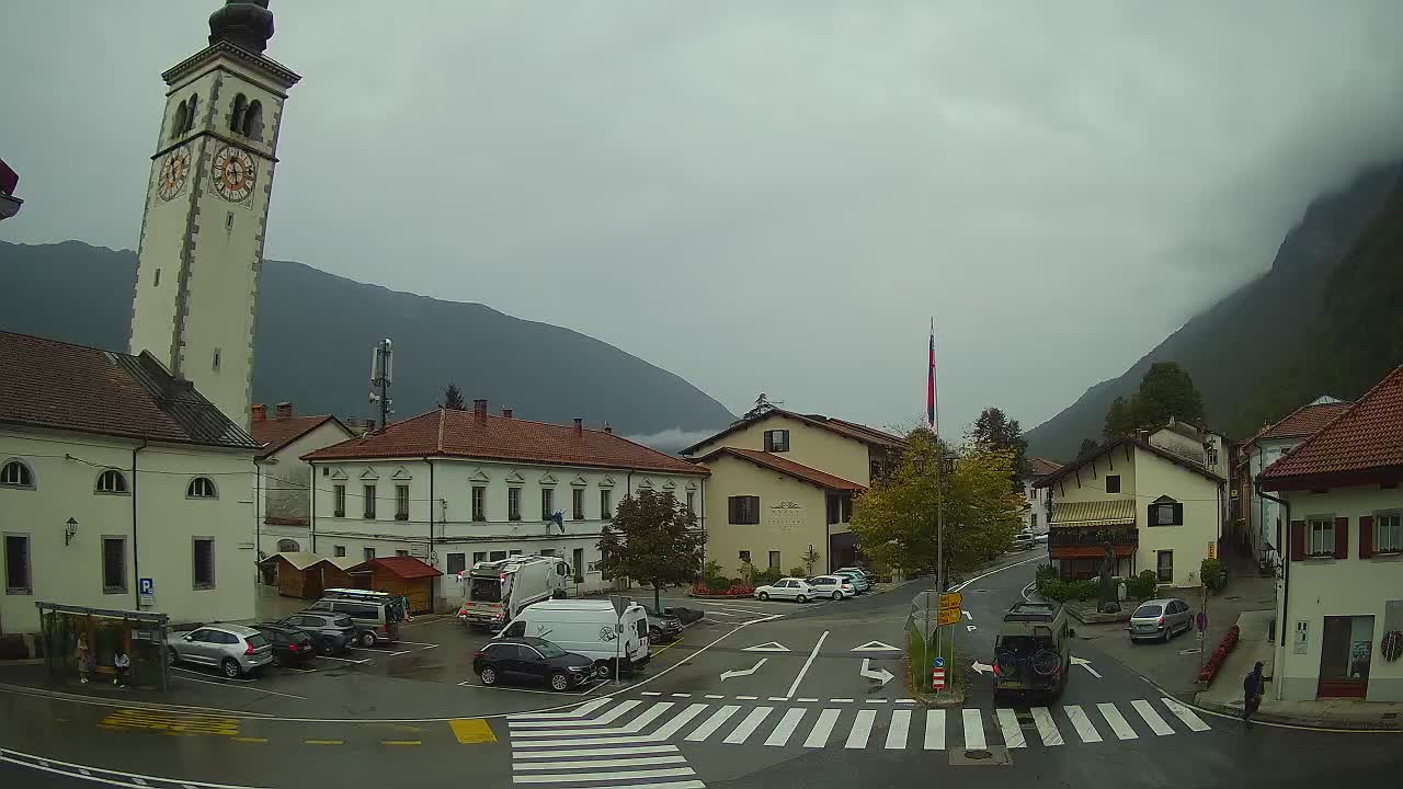 Spletna kamera Kobarid center mesta – dolina Soče – Slovenija
