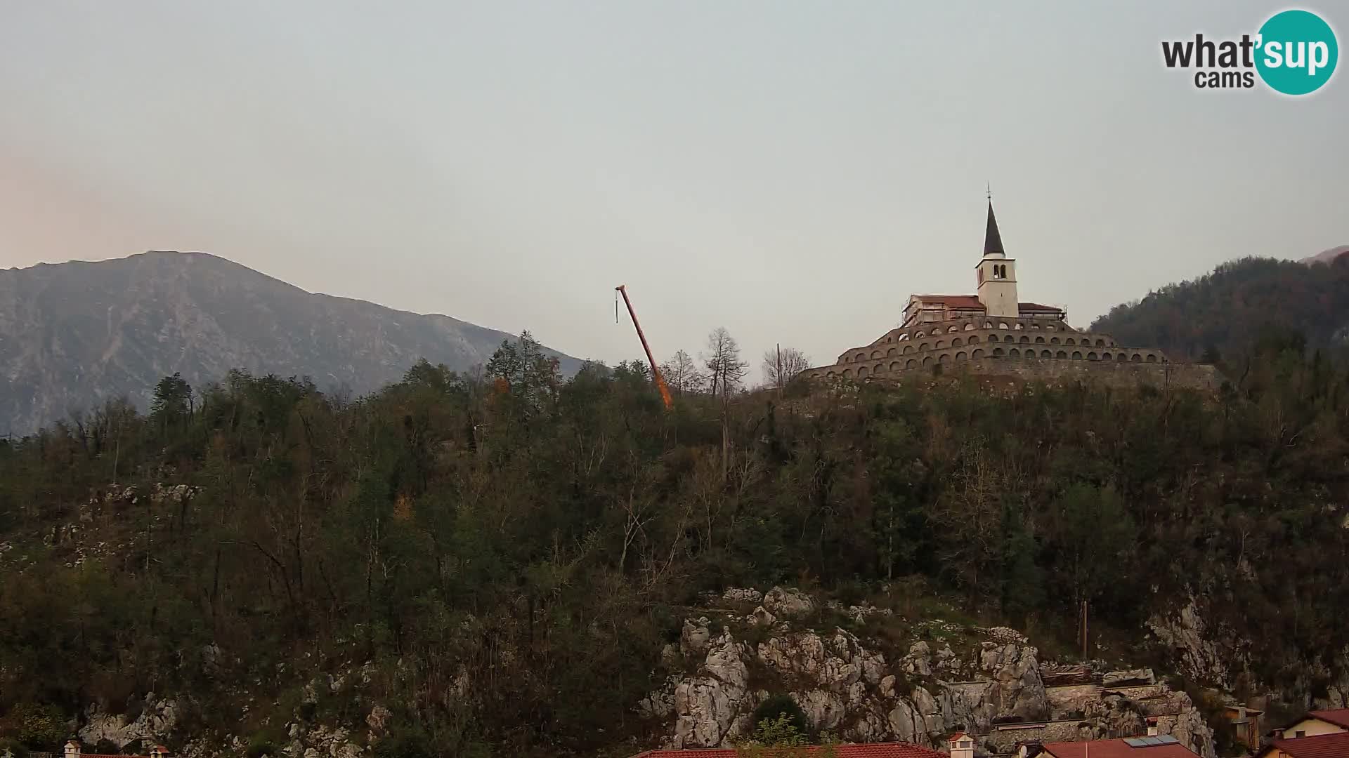 Caporetto webcam – Veduta dell’Ossario della prima guerra mondiale