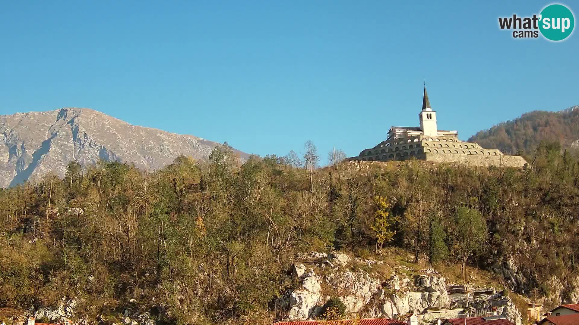 Caporetto webcam – Veduta dell’Ossario della prima guerra mondiale